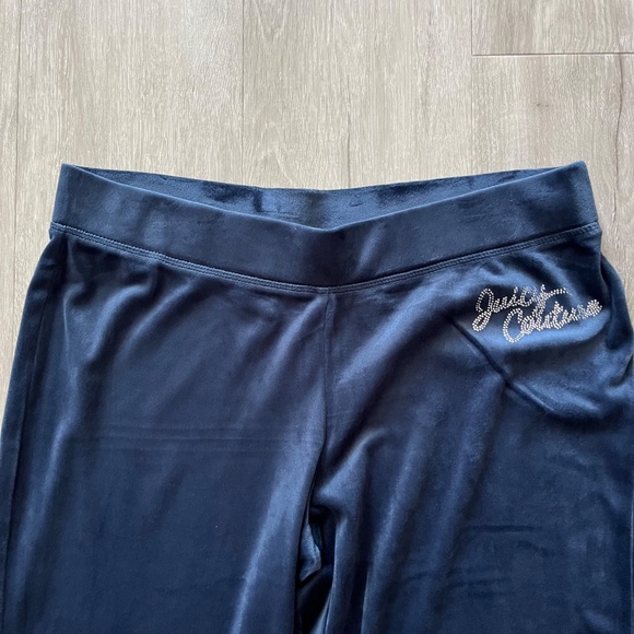 Juicy Couture Bling Velour Logo Tracksuit Set in Regal Blue Navy - Picture 5 of 7